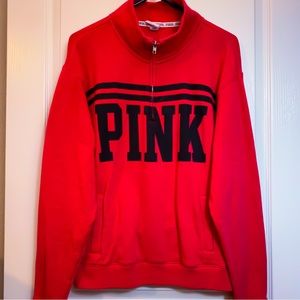 Victoria’s Secret VS PINK 1/4 Pullover Sweatshirt, Size Large